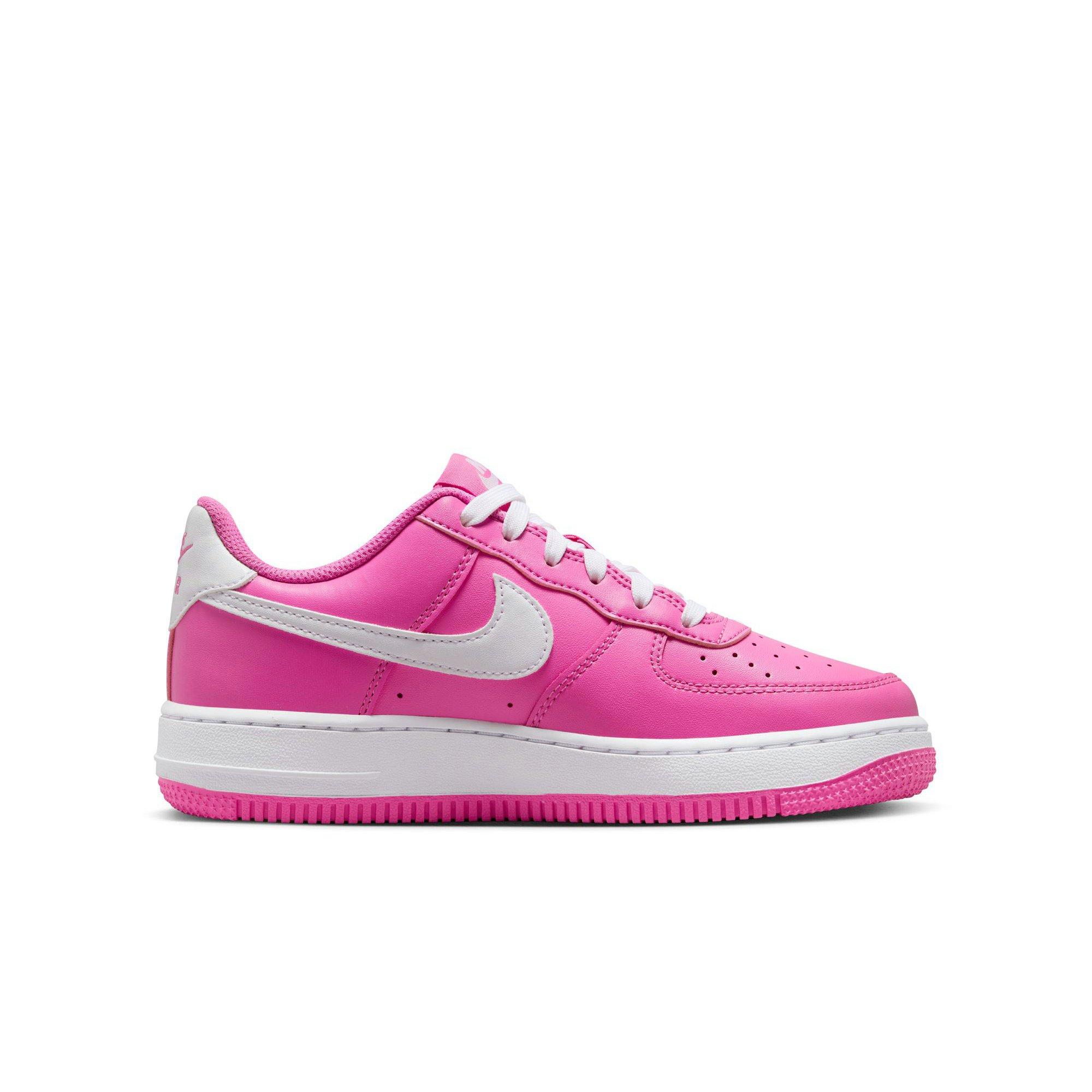 Nike Air Force 1 Grade School Girls Playful Pink White Shoe
